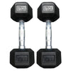 Hex Dumbbells with Rubber Ends  (5lb, 10lb, 15lb, 20lb)