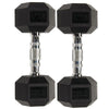 Hex Dumbbells with Rubber Ends  (5lb, 10lb, 15lb, 20lb)