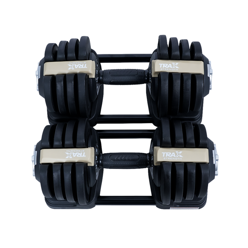 Trax Strength Powershift Adjustable Dumbbell Set with Stand