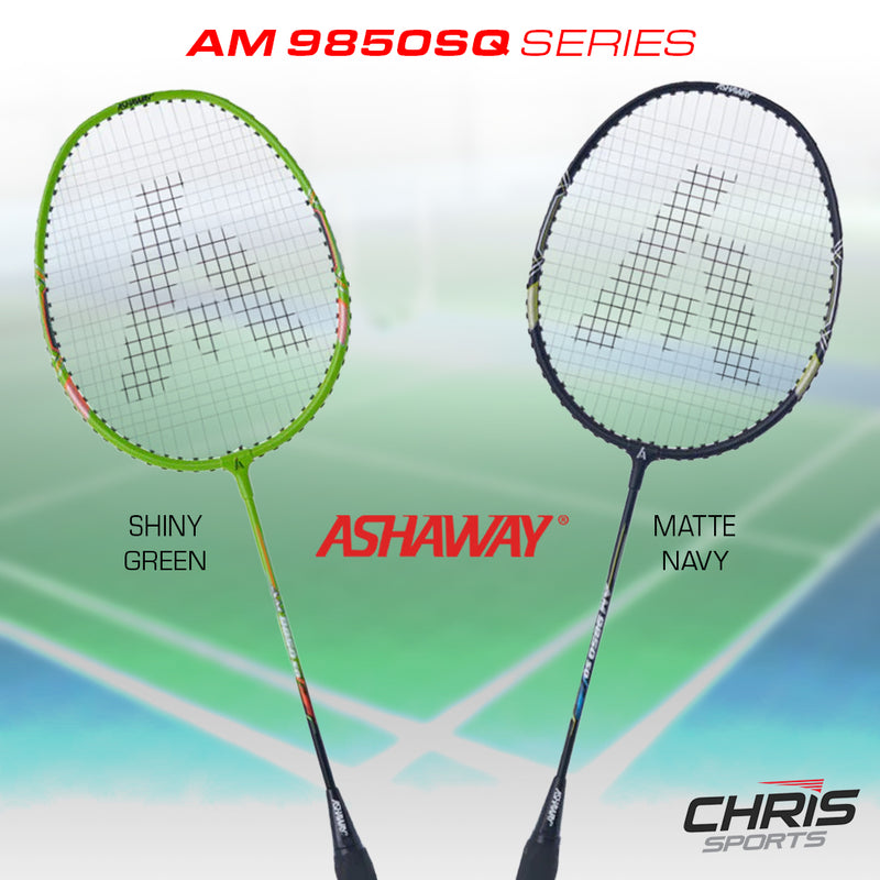 ASHAWAY AM 9850SQ Badminton Racket with COVER and Strung