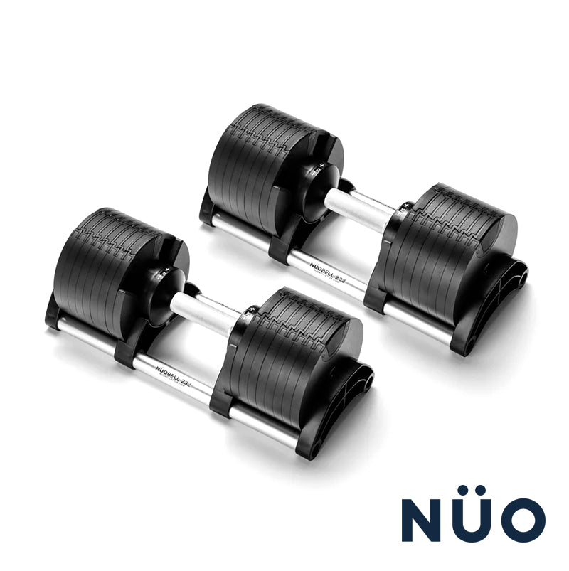 Nuobell 32kg Adjustable Dumbbell with Rack Non Slip Pair Dumbbells