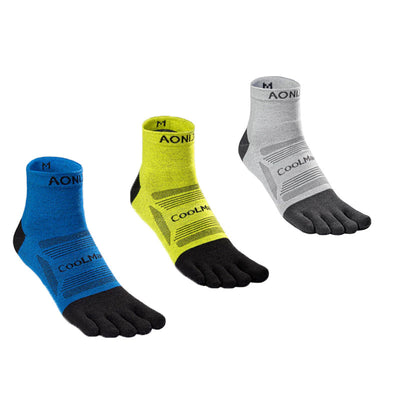 Aonijie E4840 Five Toe Running Socks – Lightweight Quarter Design for Runners & Training