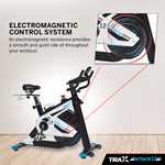 Trax Attack 1.2 Stationary Bike Smooth and Quiet Belt Drive Electromagnetic Resistance