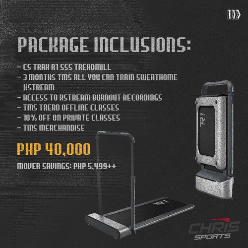 The Movement Studio x Chris Sports - Trax R1 Super Space Saver Treadmill + TMS Workouts and Classes