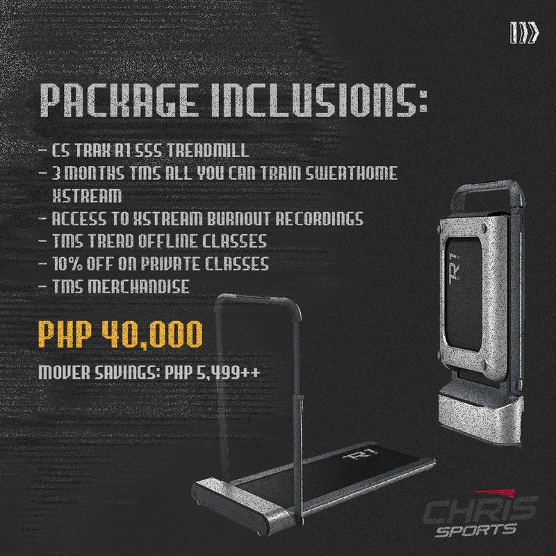 The Movement Studio x Chris Sports - Trax R1 Super Space Saver Treadmill + TMS Workouts and Classes
