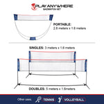 Play Anywhere Badminton Portable Net Singles Doubles