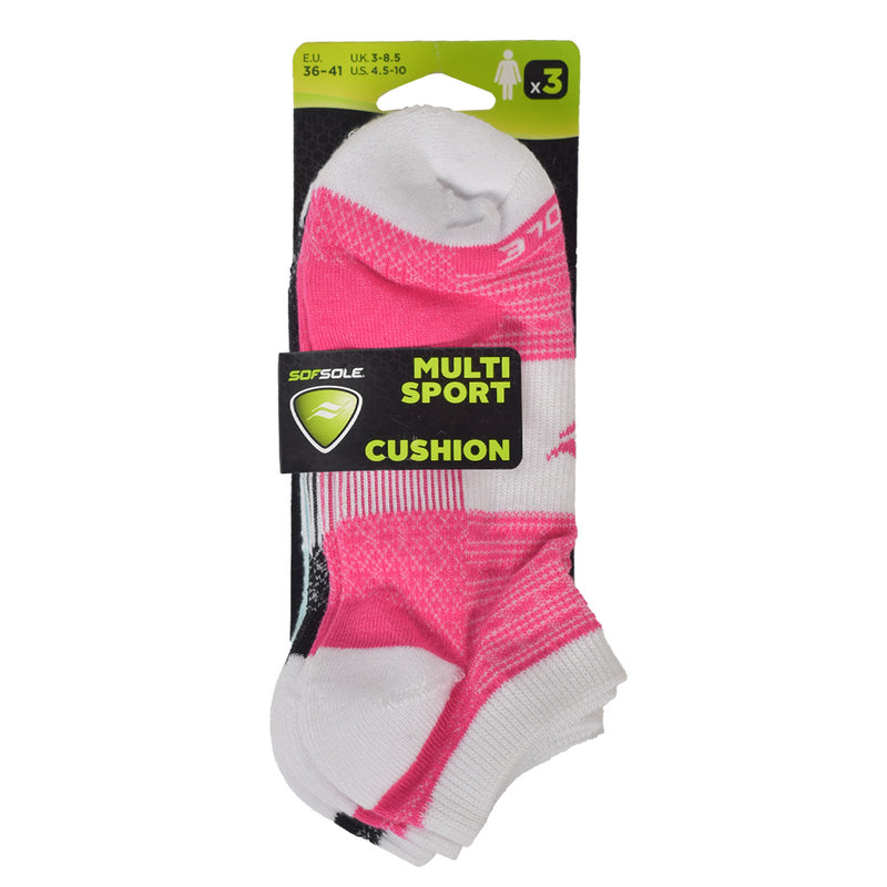 Sof Sole Women’s Socks Multi-Sport Cushion Low Cut 3-pack